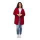 Ulla Popken Damen Chenille, Long Strickjacke, dunkle Himbeere, 54-56