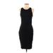 Leith Casual Dress - Sheath Scoop Neck Sleeveless: Black Solid Dresses - Women's Size Medium