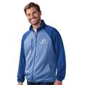 Men's G-III Sports by Carl Banks Blue Tampa Bay Lightning Runners Raglan Full-Zip Track Jacket