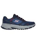 Skechers Men's GO RUN Trail Altitude 2.0 Sneaker | Size 9.0 | Navy/Red | Leather/Synthetic/Textile