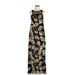 O'Neill Casual Dress Crew Neck Sleeveless: Black Floral Dresses - Women's Size Small