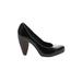 Aldo Heels: Slip On Chunky Heel Cocktail Party Black Print Shoes - Women's Size 36 - Round Toe