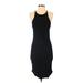 LNA Casual Dress - Bodycon Halter Sleeveless: Black Print Dresses - Women's Size Small