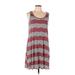 Celia Birtwell for Topshop Casual Dress - A-Line Scoop Neck Sleeveless: Red Dresses - Women's Size Large