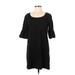 Theory Casual Dress - Shift Scoop Neck 3/4 sleeves: Black Print Dresses - Women's Size 10