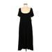 Torrid Casual Dress - Midi Scoop Neck Short sleeves: Black Solid Dresses - New - Women's Size Medium Plus