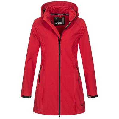 Softshelljacke ALESSANDRO SALVARINI "Alessia", Damen, Gr. L (40), rot, Obermaterial: 96% Polyester, 4% Elasthan; Innenmaterial: 100% Polyester, Jacken, lang mit abnehmbarer Kapuze Image