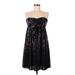 Express Cocktail Dress - Mini Open Neckline Sleeveless: Black Dresses - Women's Size Medium