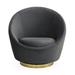Swivel Chair - Jonathan Adler Ether Swivel Chair Velvet in Gray | 32 H x 33 W x 32 D in | Wayfair 32469