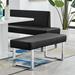 Ivy Bronx Darcie Faux Leather Bench Faux Leather/Leather in Black | 19 H x 48 W x 18 D in | Wayfair WADL3984 27549439