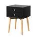 George Oliver Kaala Solid Wood Nightstand Wood in Black | Wayfair 9D3FAA9367D441FC9B0C4C3AA7B8F657