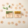 Planche de comptage Montessori pour bébé jeu éducatif en bois double face lettres majuscules et