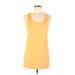 Adidas Active Tank Top: Yellow Activewear - Women's Size Large