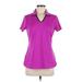 Nike Active T-Shirt: Purple Color Block Activewear - Women's Size Medium