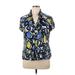 Nine West Short Sleeve Silk Top Blue Tops - Women's Size 16