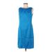 DressBarn Casual Dress - Shift: Blue Dresses - Women's Size 8