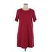 Old Navy Casual Dress - Mini Crew Neck Short sleeves: Red Print Dresses - Women's Size X-Large Tall