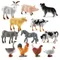 12 pezzi mini figurine di animali da fattoria figure di animali da fattoria realistiche giocattoli set da gioco di animali da fienile in plastica per i più piccoli