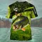 T-shirt da uomo estiva pesca alla carpa t-shirt con stampa 3D t-shirt moda uomo t-shirt Hip Hop per