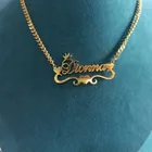 Collana con nome a farfalla a catena cubana personalizzata Collana con nome a nastro a forma di cuore in acciaio inossidabile personalizzato per ragazza da donna