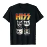 HISS Funny Cat Shirt Hiss Shirt Cat Lover T-Shirt Hiss Cat Fitness Top T-Shirt T-Shirt per uomo