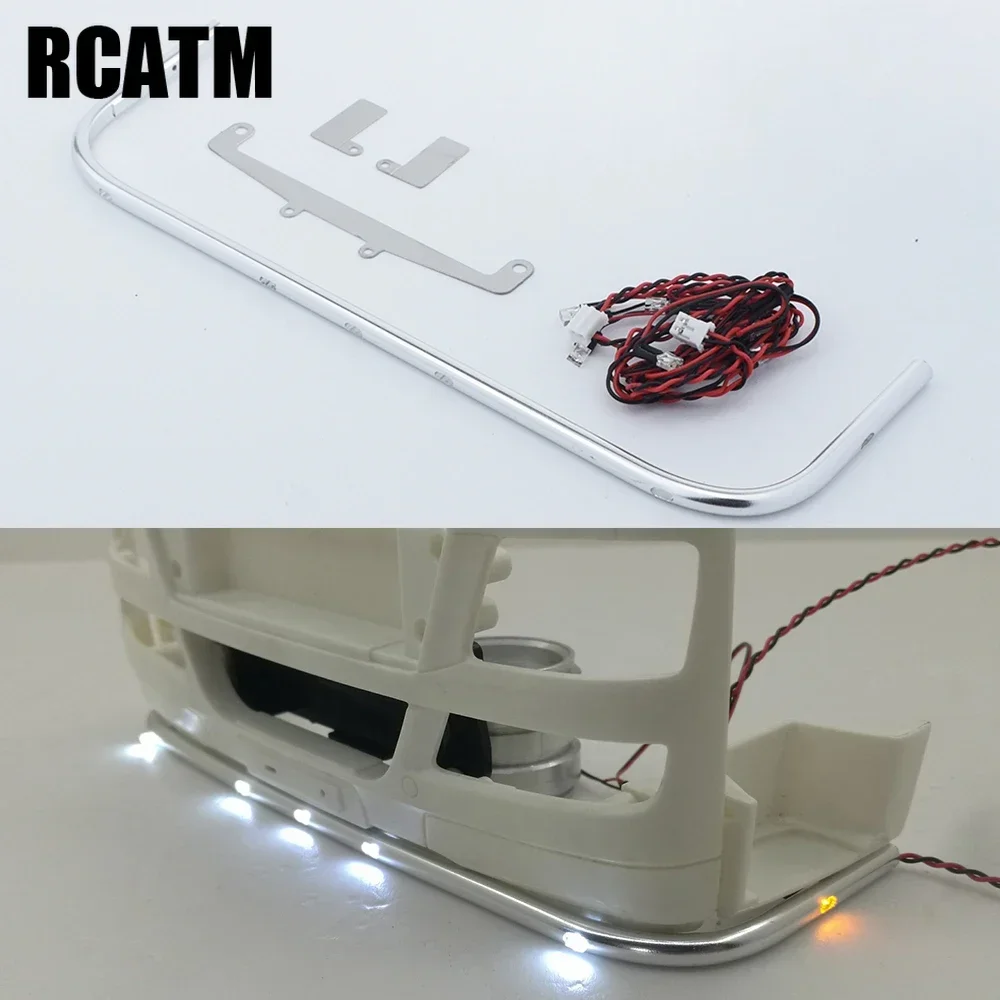 1 Satz Modell CNC-Aluminiumlegierung unten LED-Licht für 1/14 Tamiya RC Truck MAN TGX540 Actros 56348 1851 Scania 620 470 Volvo 56360