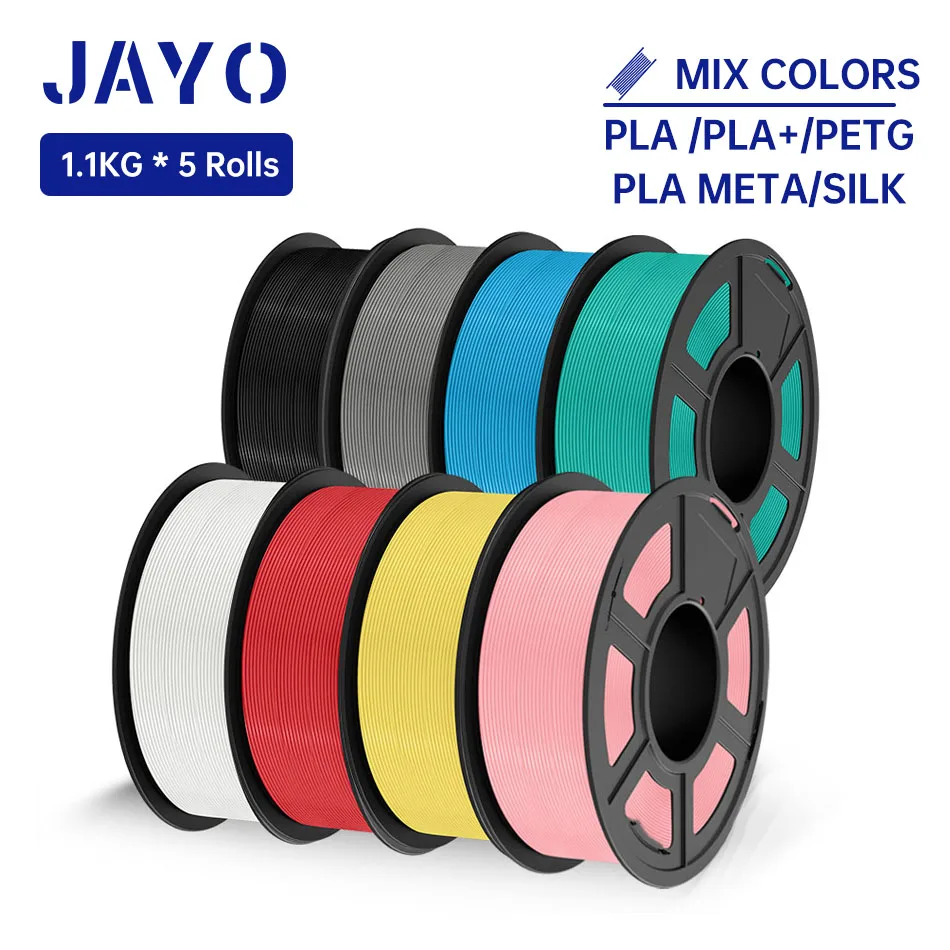 JAYO PLA / SILK / PLA META / PETG / PLAMatte / ABS / High Speed PLA/ PLA PLUS 3D-Filament 1,75 mm 3D-Drucker-Filament 1,1 kg/Rolle Image