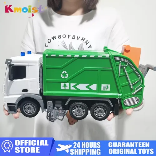 Kinder RC Müllwagen Spielzeug mit Lichter Maßstab 1:24 Radio Gesteuert Auto Hygiene Fahrzeug