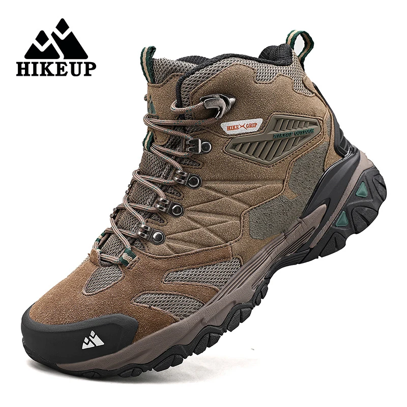 Hikeup winter boot herren outdoor wanderstiefel wildleder high top trekking männer schuhe regen feste taktische kampfstiefel Image