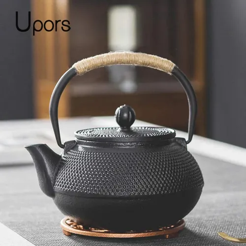 UPORS Japanische Eisen Tee Topf mit Edelstahl Infuser Gusseisen Teekanne Tee Wasserkocher für