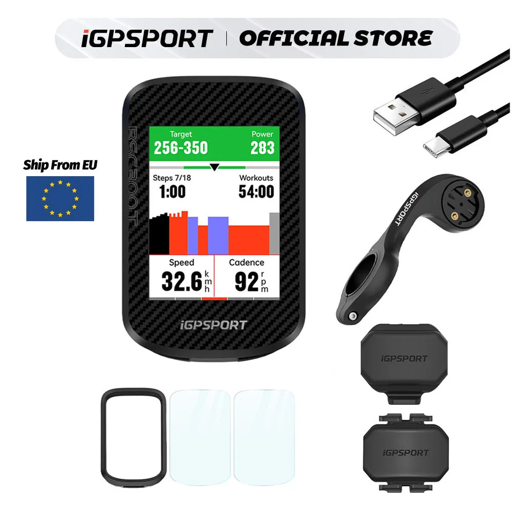 iGPSPORT BSC300T Fahrradcomputer, Fahrradnavigator, IPX7, kabelloses GPS, bunte Kartennavigation, Unterstützung für E-Bike Image