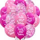 30 Stück glücklich 10. Geburtstag Latex Luftballons Prinzessin Luftballons rosa Luftballons für