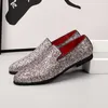 Herren-Freizeitschuhe, bequeme Herren-Loafer zum Fahren, leichte Mokassins, Herrenmode, Pailletten, Bling, Party, Hochzeit, Wohnungen, EU-Größen 38–48