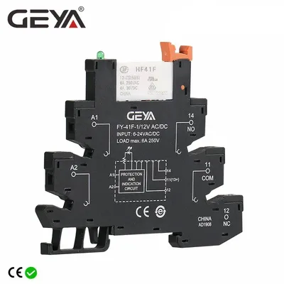 5 Stück geya schlanke Relais modul Schutzsc haltung 6a Relais 12VDC/AC oder 24VDC/AC oder 230VAC
