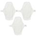 3pcs in 1 Suit Waterproof Cloth Sanitary Pads Washable Underpants Lining Reusable for 2-3 Times 180mm(White)