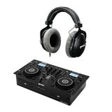 Gemini CDM-4000BT CD/Mixer Combo Player with Bluetooth Input & DJX-1000 Professional DJ Headphones 843631170755