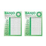 Banjo Chord Charts for Beginners Cheat Sheet Banjo Practice Chord Charts Banjo Learning Aid (2 Pieces)