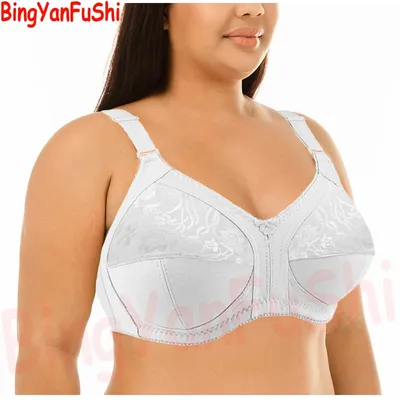 Top White lace Large Minimizer Push Up Bras for women sexy Plus Size BH Unlined Full Coverage vest backless sports bra PAD C02