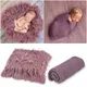 3PCS Newborn Photography Wraps Toddler Baby Blankets Wrap and Headband Mohair Stretch Knit Swaddle
