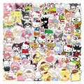 10/30/50/100PCS Cute Mix Sanrio Kuromi Hello Kitty Anime Stickers DIY Bike Travel Luggage Phone