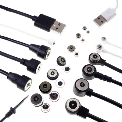 1 Set 4 5 6 7.5 8.5 10.0 MM Magnetic DC Smart Water Cup Charging Connector 2A High Current Strong Force LED Light Power Socket