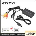 Svideo to HDMI-compatible Converter S-Video and 3RCA CVBS Composite to Audio Video Converter Support