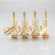 4pieces Audiocrast Gold Plated Self-Locking Speaker Cable Banana Plug Connector Audio Amplifier