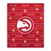 Atlanta Hawks 50'' x 60'' Logo Stripe Flannel Fleece Blanket