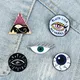 Classic Blue Eyes Enamel Pin Punk Gothic Organ Brooches Art Ancient Egyptian Eye Badge Lapel