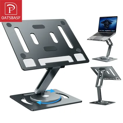 Oatsbasf Adjustable Aluminium Laptop Tablet Stand Rotable Macbook Notebook Stand Portable Book Bracket Projector Support Holder