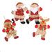 4 Pcs Christmas Hanging Santa Snowman Ornaments