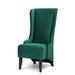 22" Wide Wing High Back Chair Velvet Fabric Padded Seat Side Chair for Living Room Chair with Birch Foot
