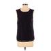 Calvin Klein Sleeveless Top Black Crew Neck Tops - Women's Size Small