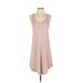 Leith Casual Dress - Mini Scoop Neck Sleeveless: Pink Solid Dresses - Women's Size X-Small